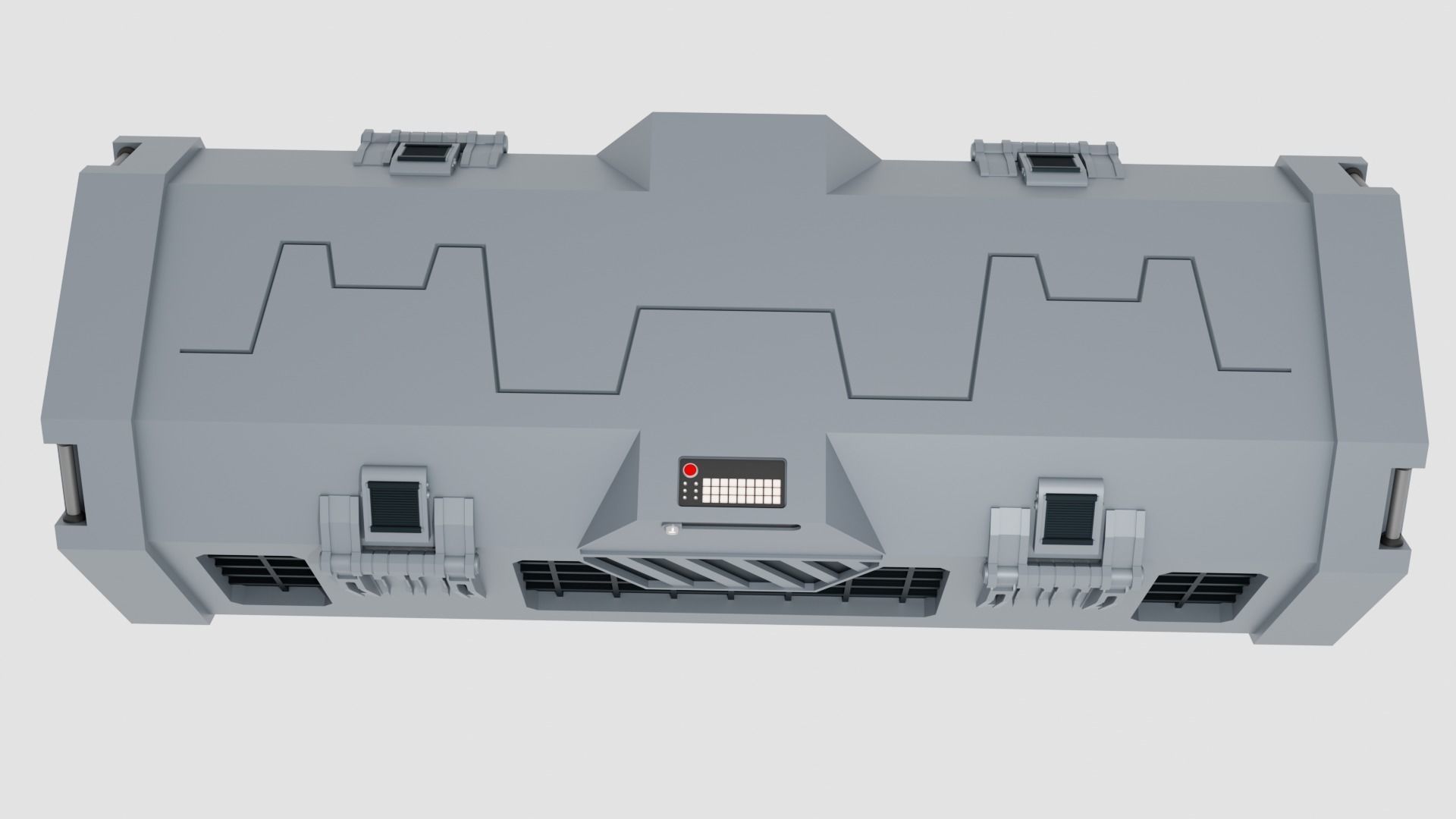 Kyber Crystal Container Imperial Color Scheme Low-poly 3D model_4