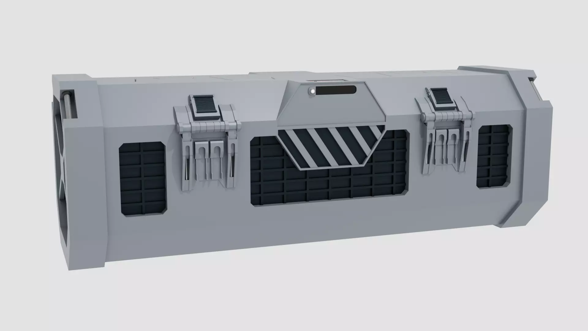 Kyber Crystal Container Imperial Color Scheme Low-poly 3D model_0