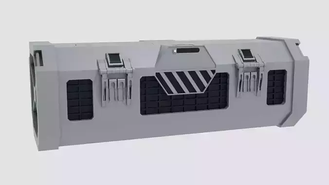 Kyber Crystal Container Imperial Color Scheme Low-poly 3D model