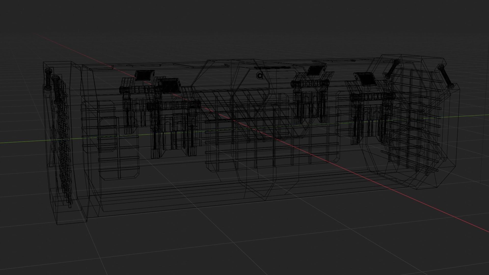 Kyber Crystal Container Imperial Color Scheme Low-poly 3D model_1