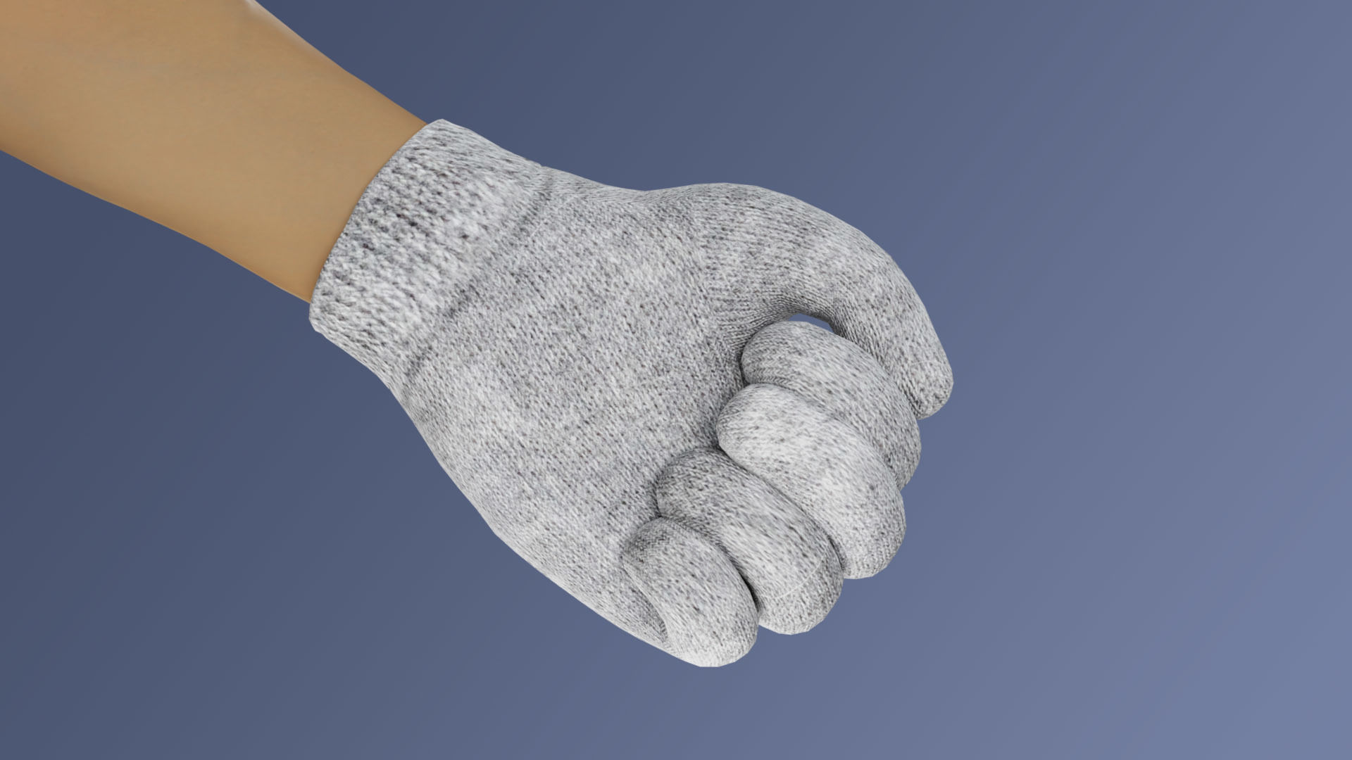 Glove Low-poly 3D model_4