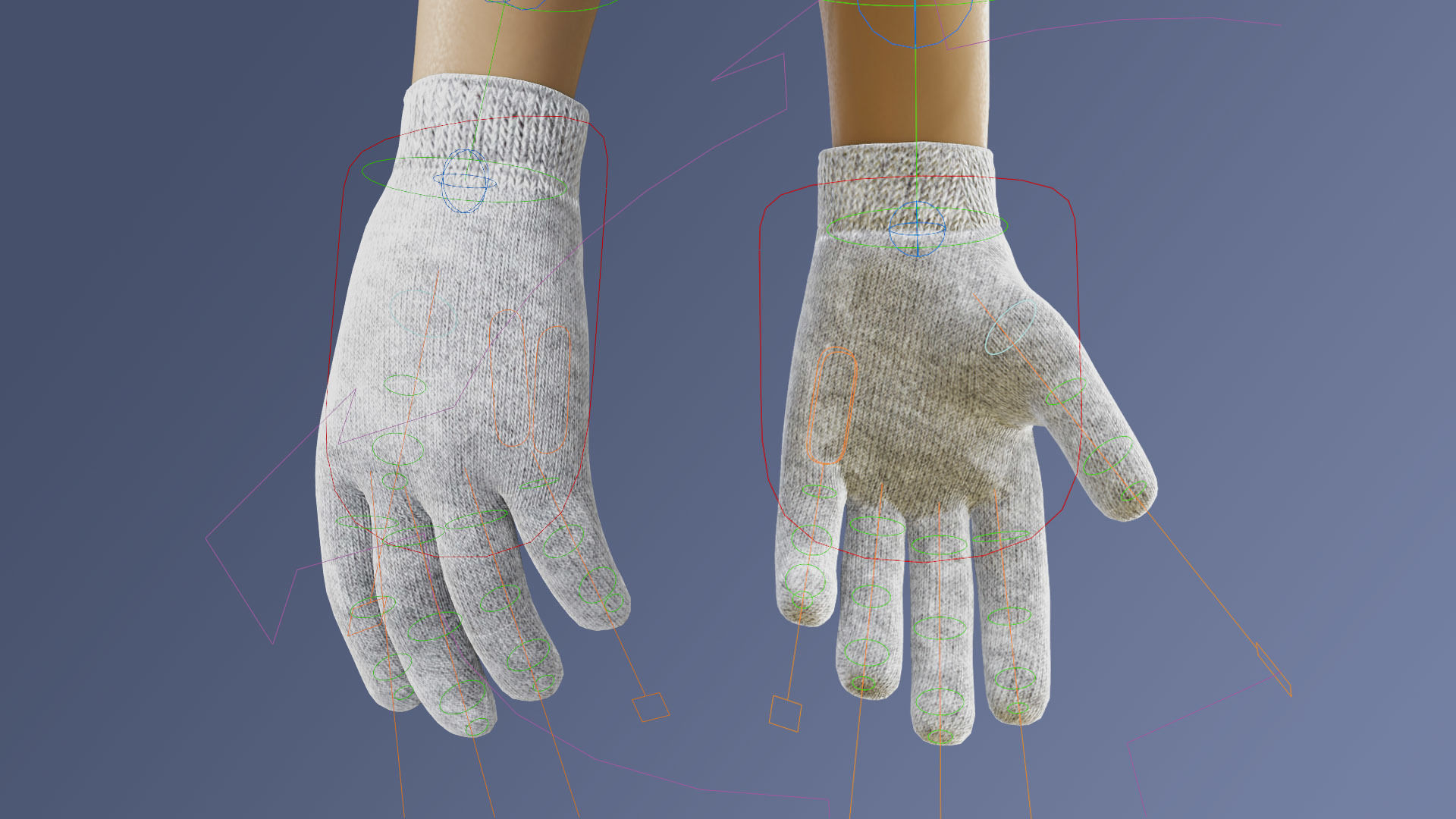 Glove Low-poly 3D model_8