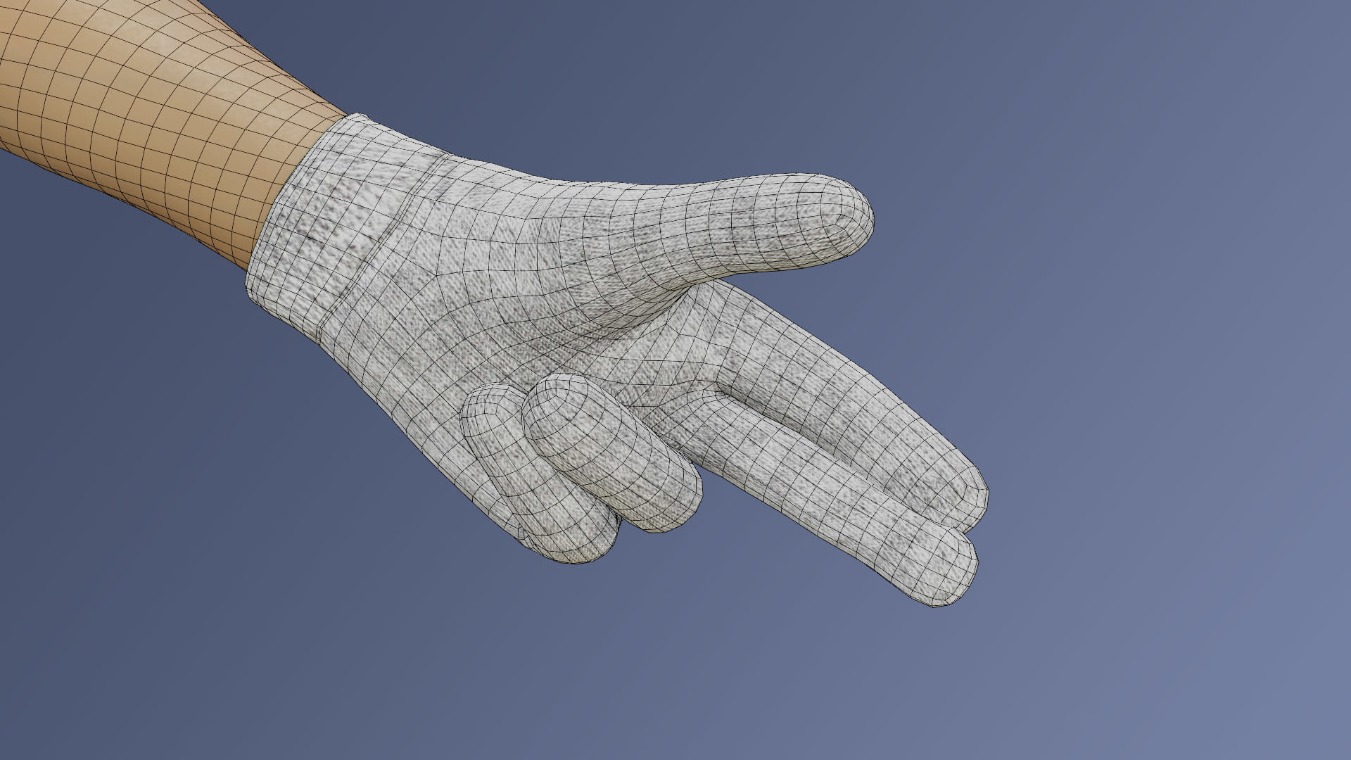 Glove Low-poly 3D model_15