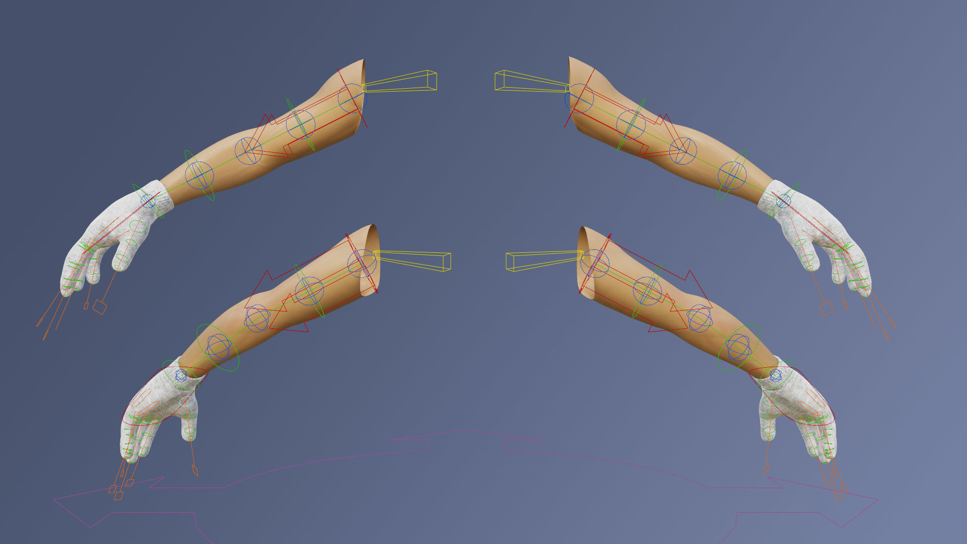 Glove Low-poly 3D model_12