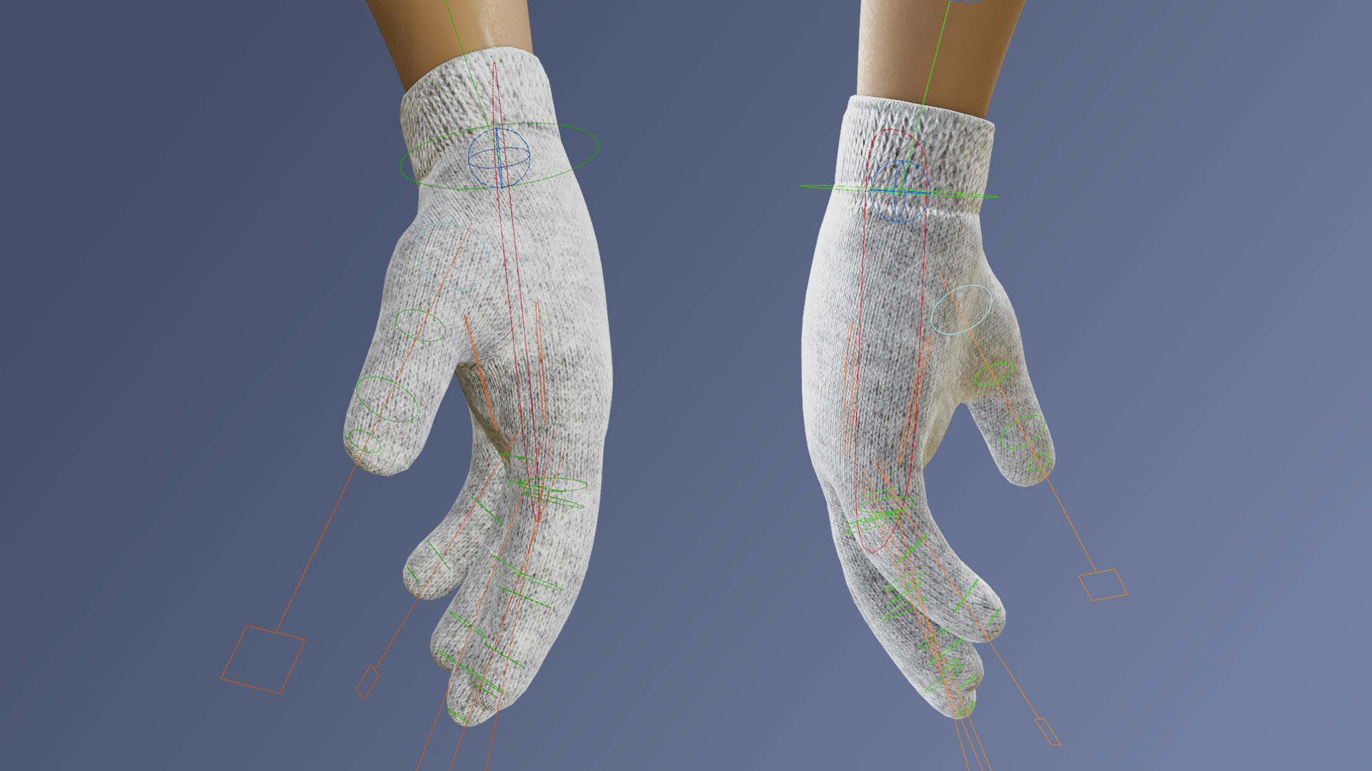 Glove Low-poly 3D model_9