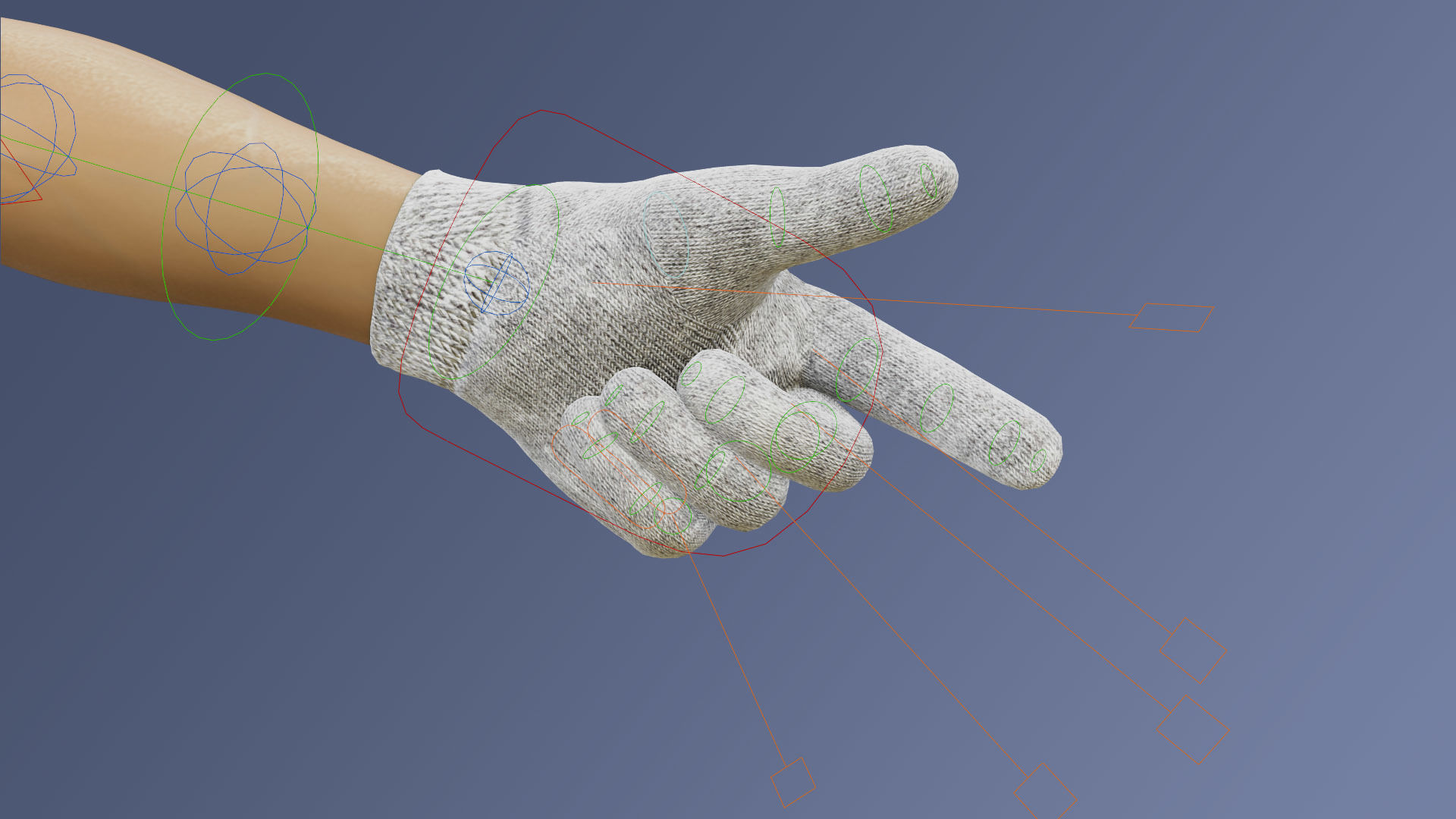 Glove Low-poly 3D model_10