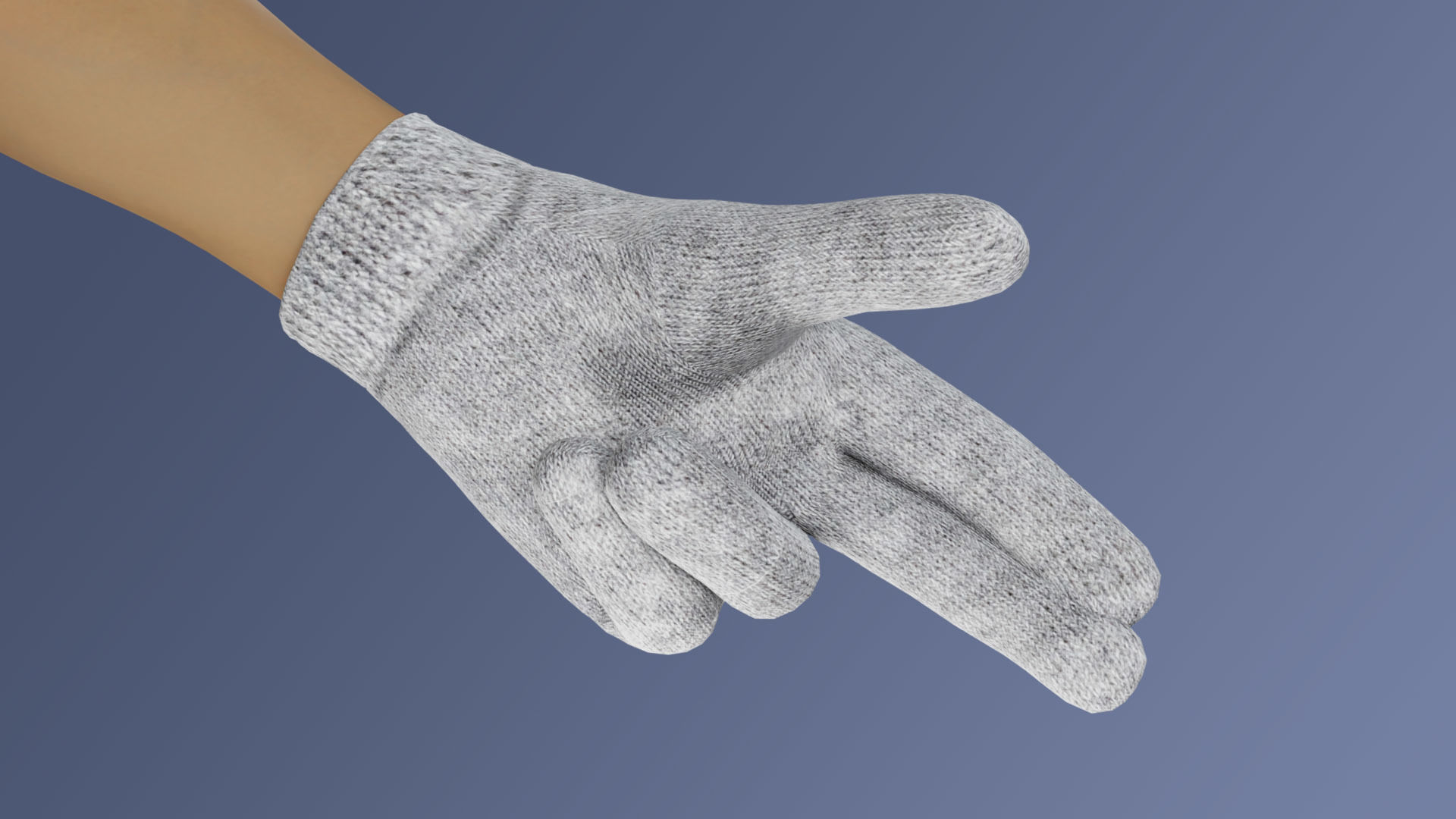Glove Low-poly 3D model_5