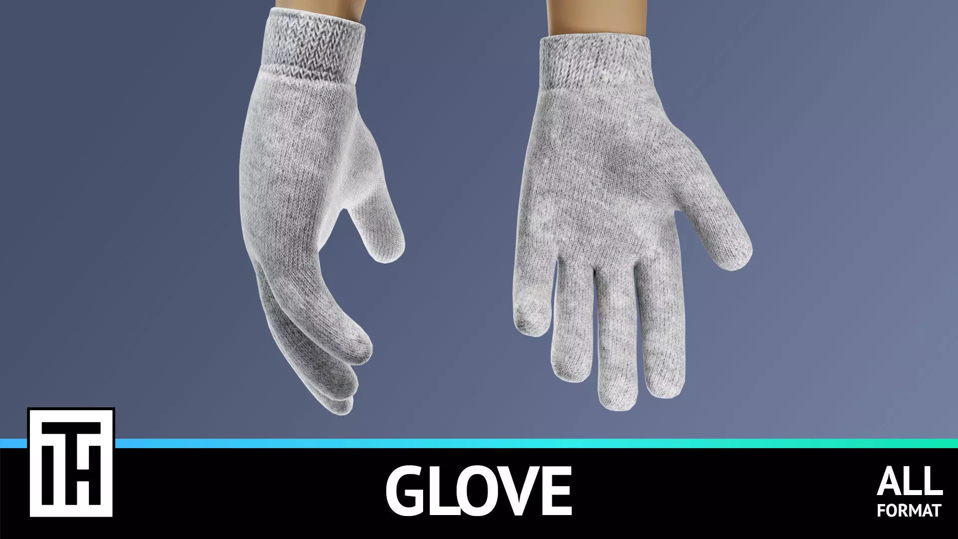 Glove Low-poly 3D model_0