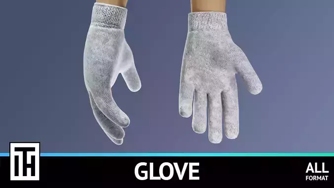 Glove Low-poly 3D model Glove Low-poly 3D model