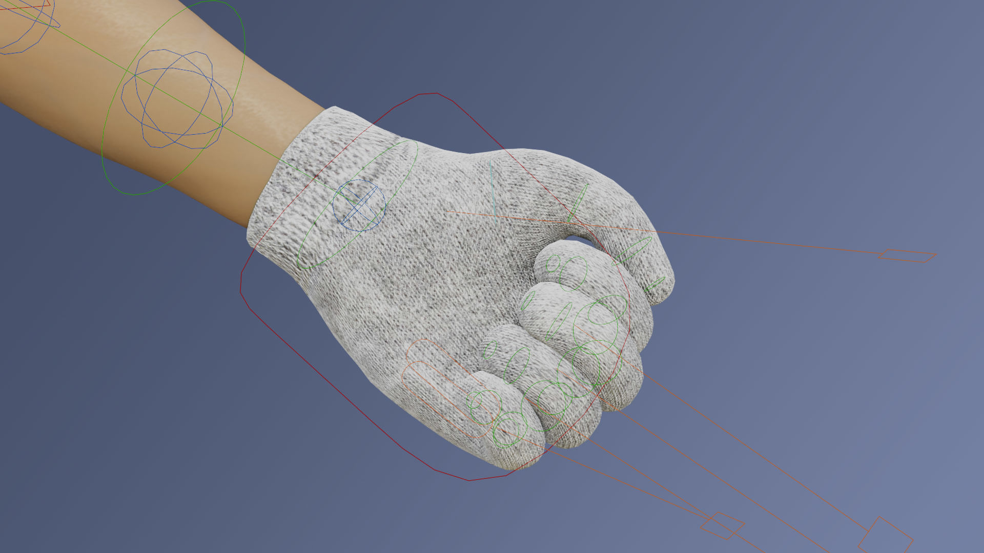 Glove Low-poly 3D model_11