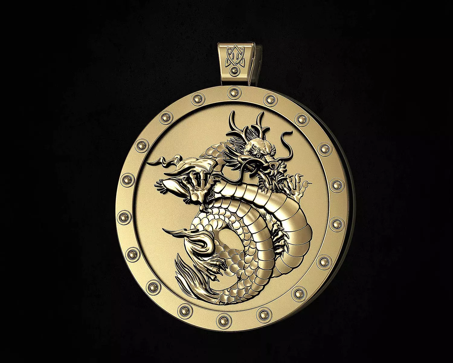 Angry Dragon Pendant - v2 3D print model