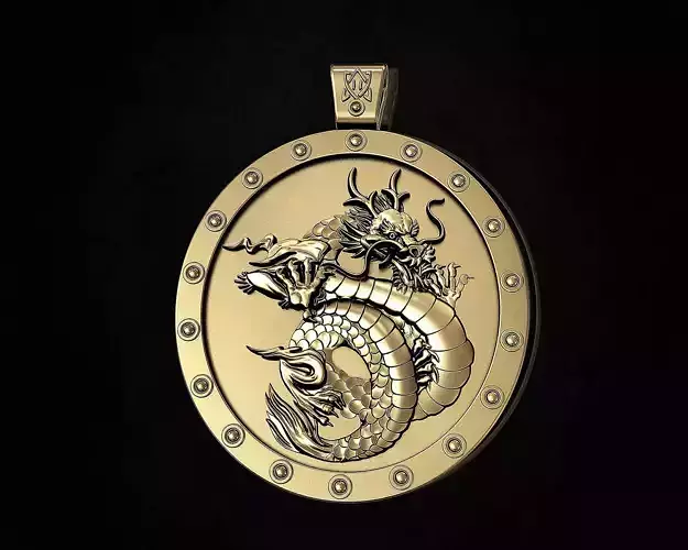 Angry Dragon Pendant - v2