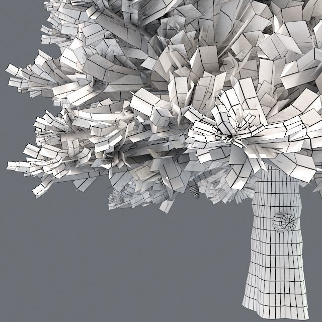 Norway Spruce Tree Low-poly 3D model_4