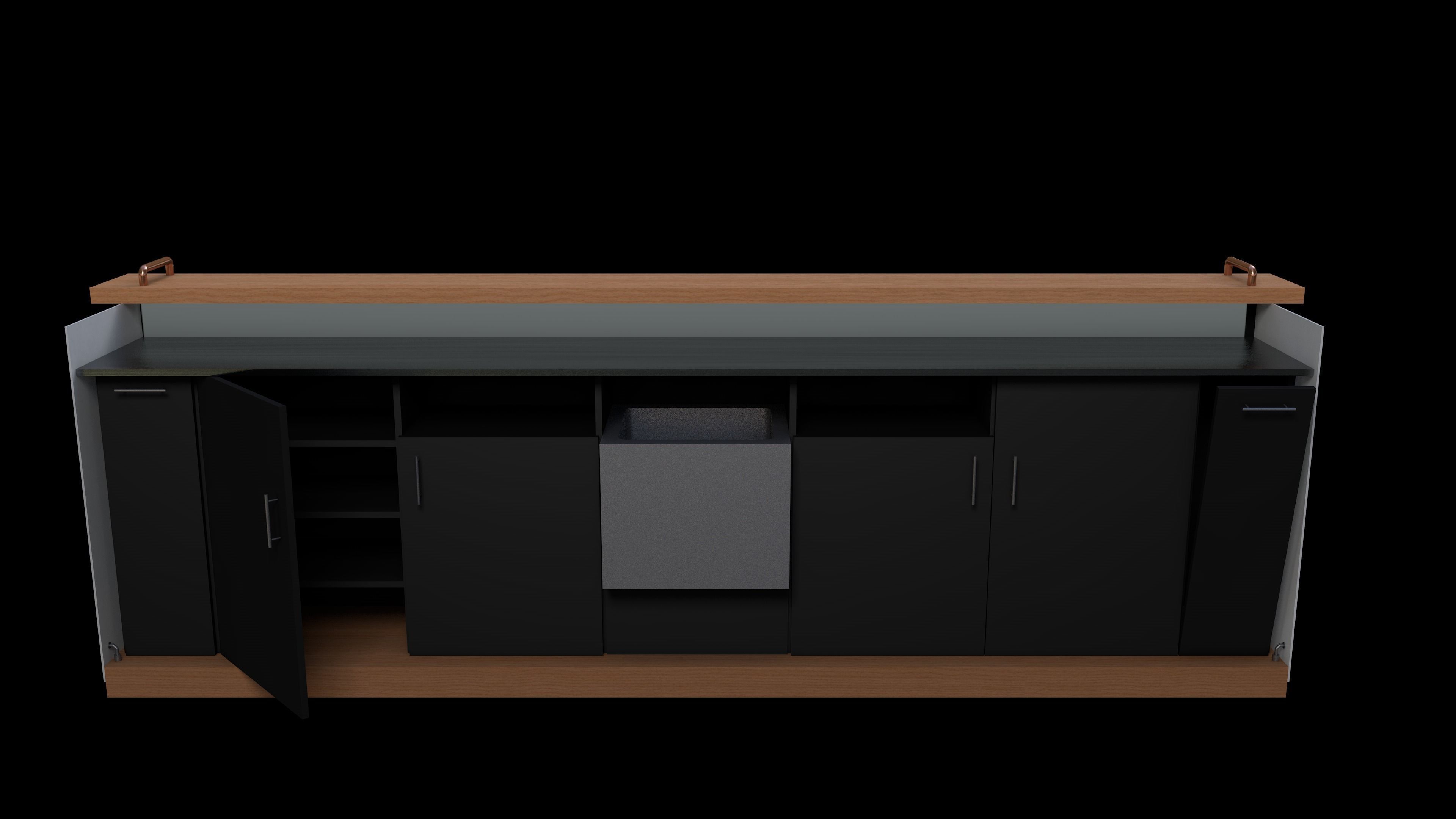 Barra Bar Low-poly 3D model_3