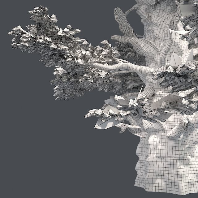 Western Juniper Tree Low-poly 3D model_4