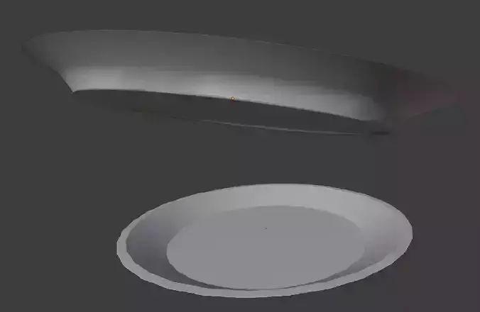 Simple low poly pan or plate