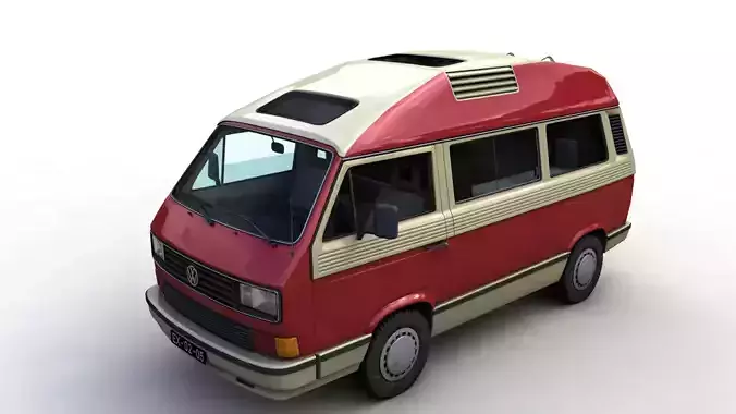 VOLKSWAGEN T3 DEHLER PROFI CAMPER 1989 3D model