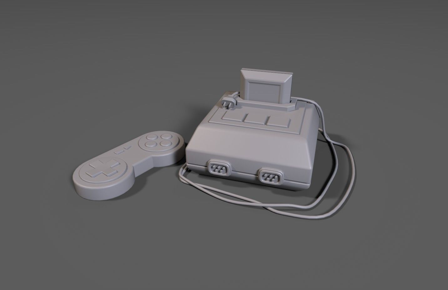 Low-poly stylized gaming console Low-poly 3D model_14