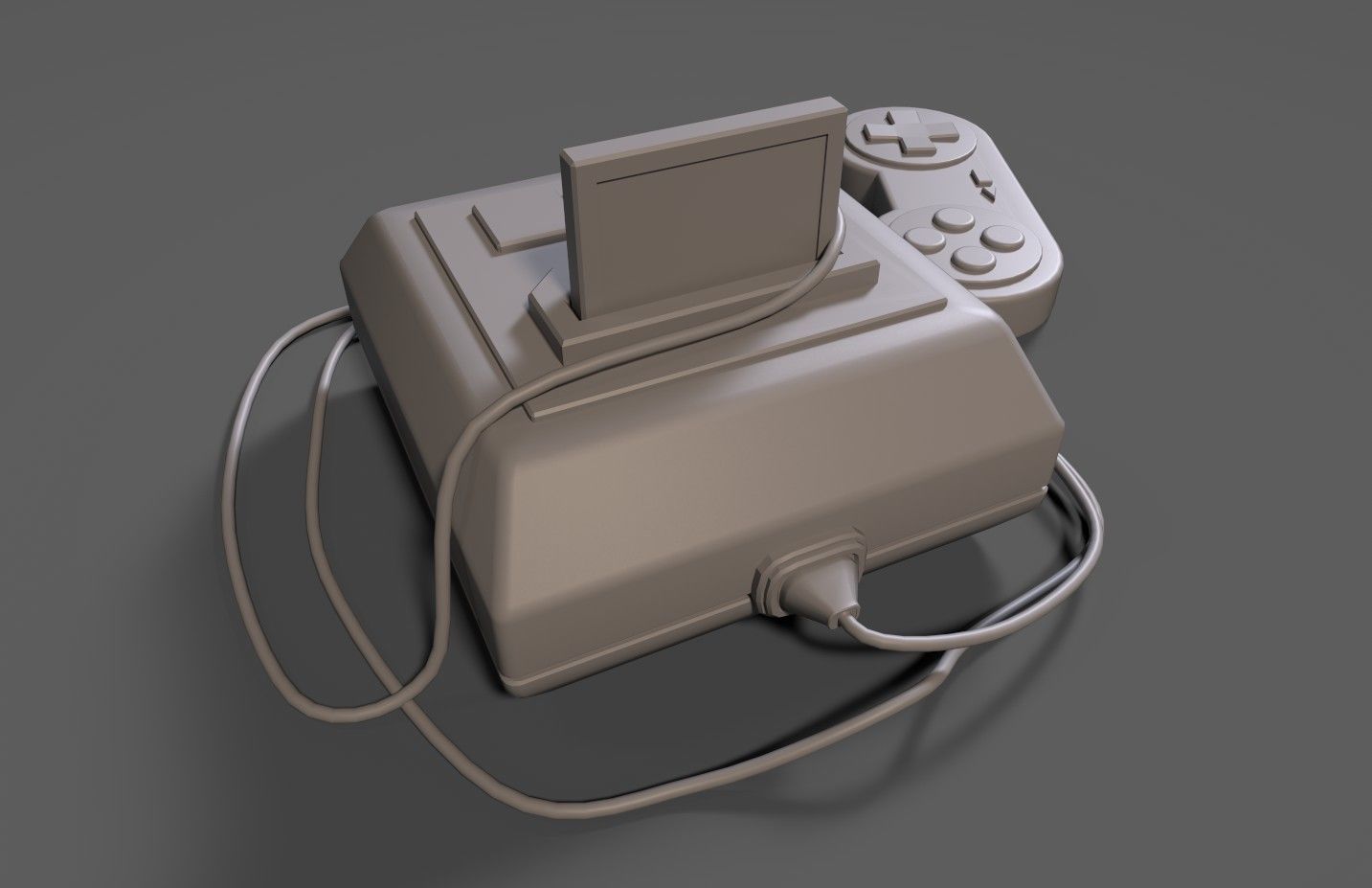 Low-poly stylized gaming console Low-poly 3D model_16