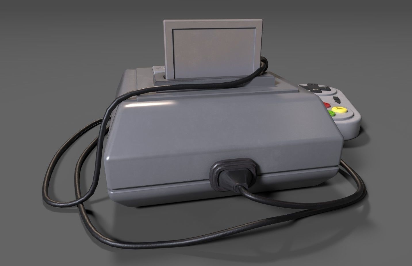 Low-poly stylized gaming console Low-poly 3D model_7