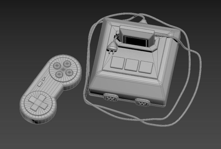 Low-poly stylized gaming console Low-poly 3D model_12