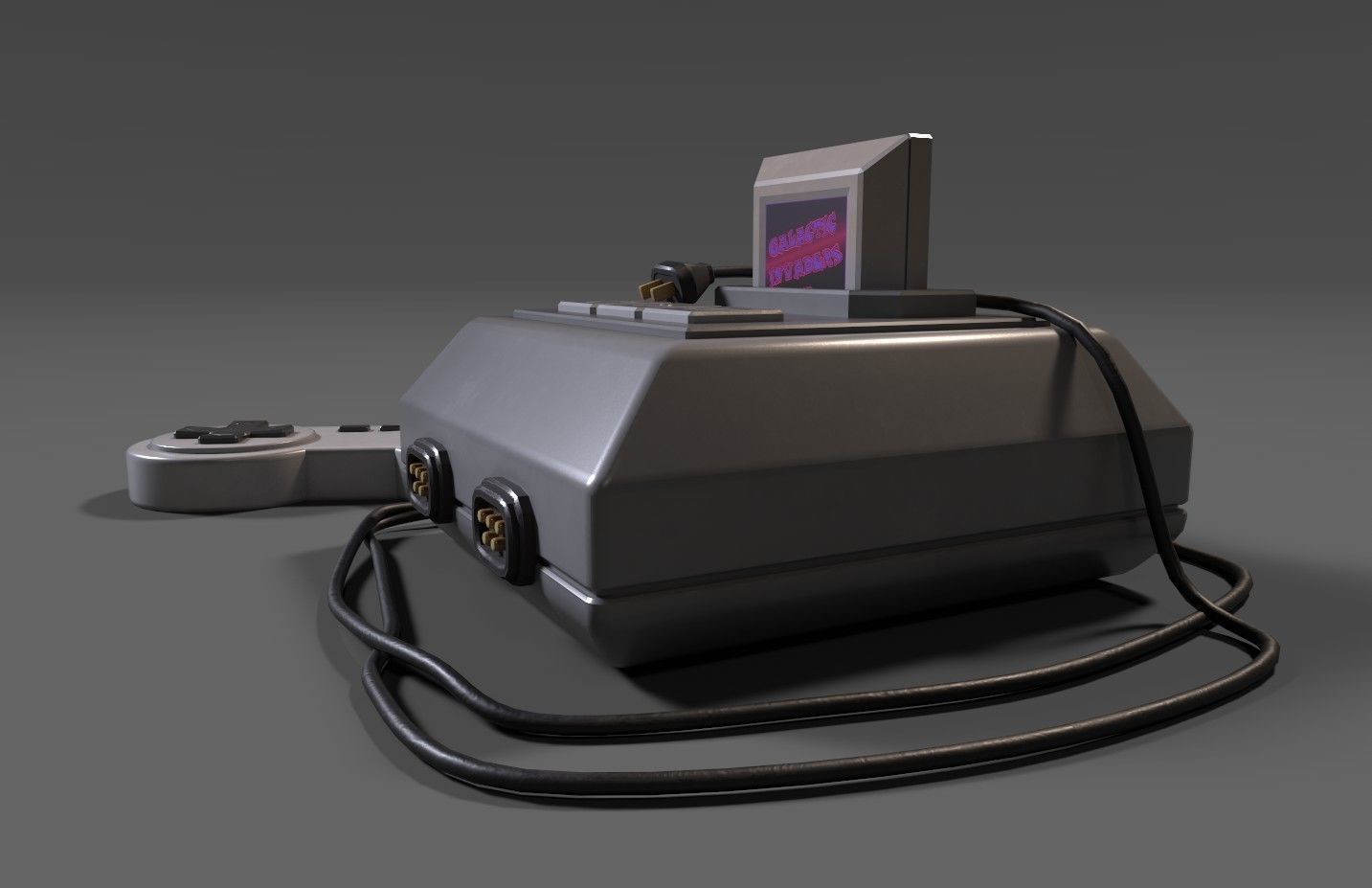 Low-poly stylized gaming console Low-poly 3D model_5