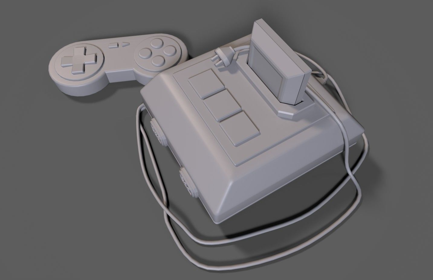 Low-poly stylized gaming console Low-poly 3D model_15