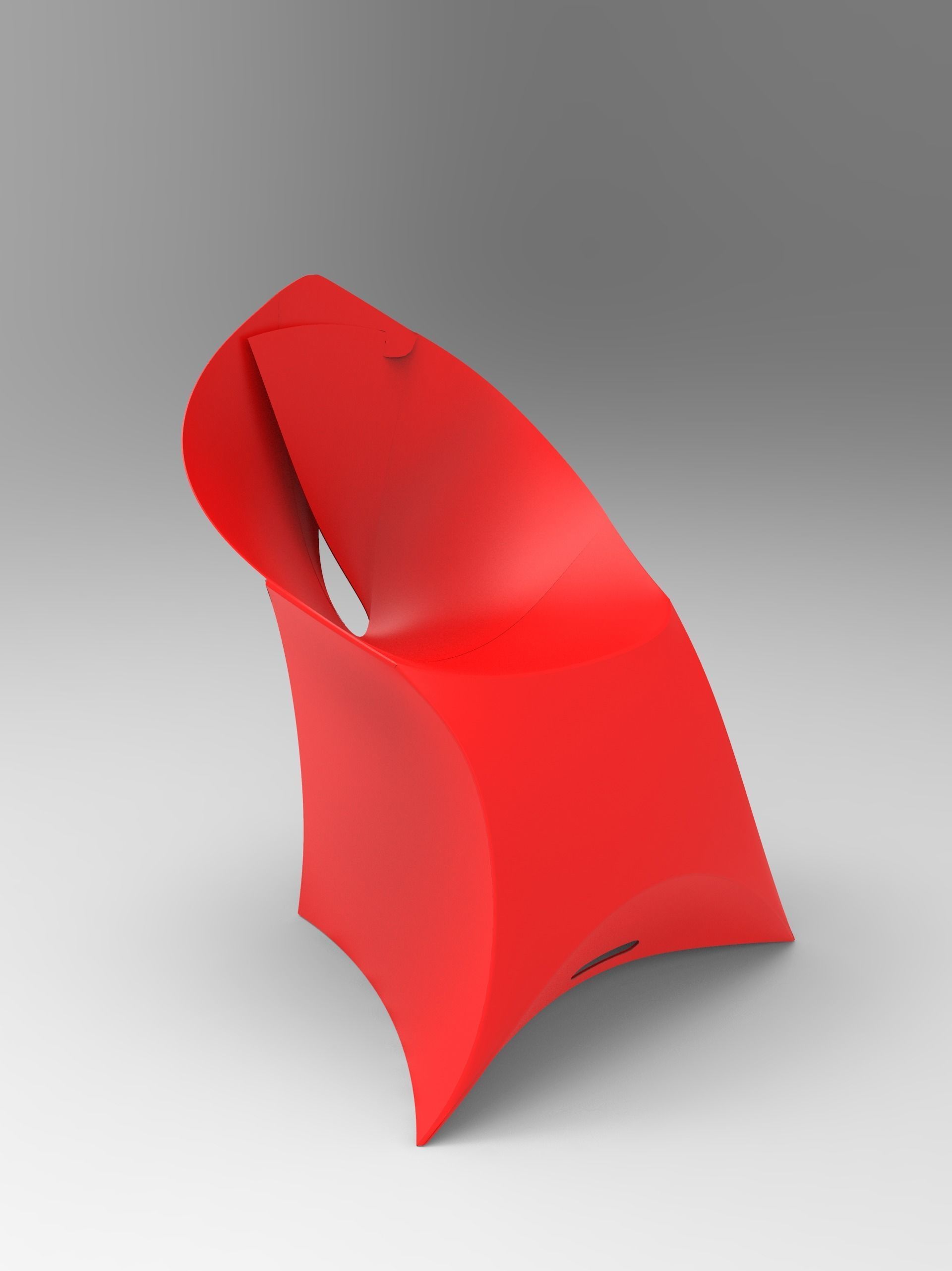 Flux Chair Low-poly 3D model_2