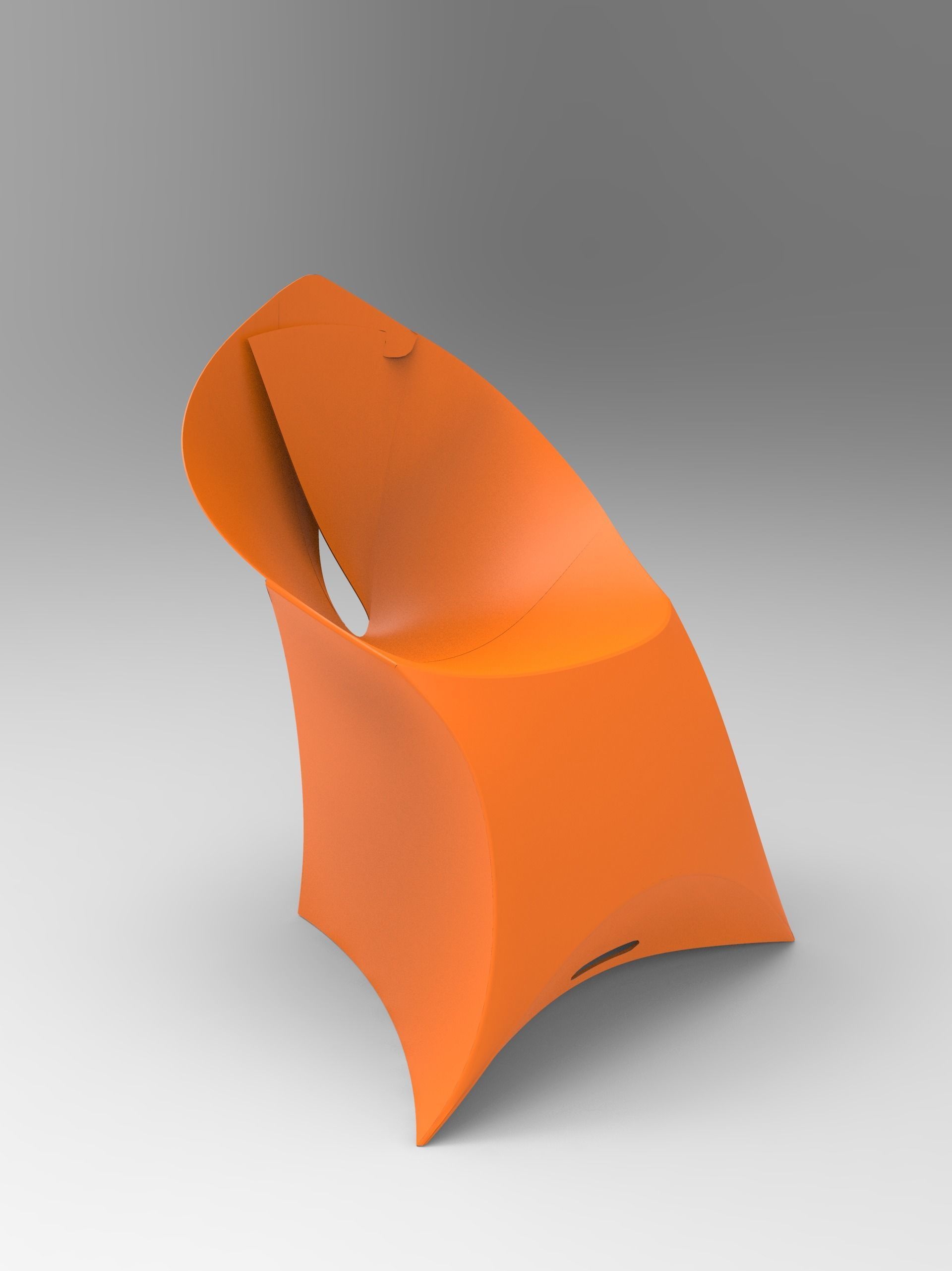 Flux Chair Low-poly 3D model_3