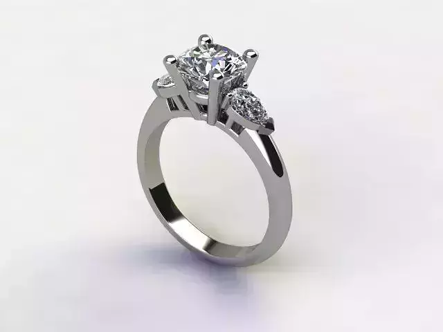 10108 diamond engagement ring with three stones