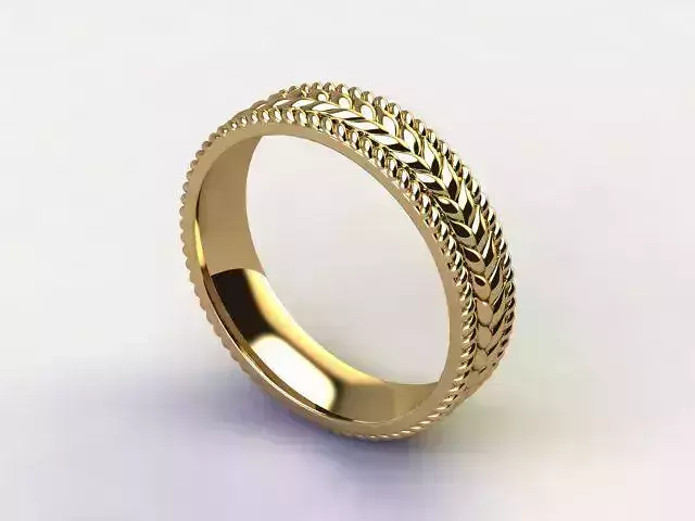 10110 gold wedding ring with braided design