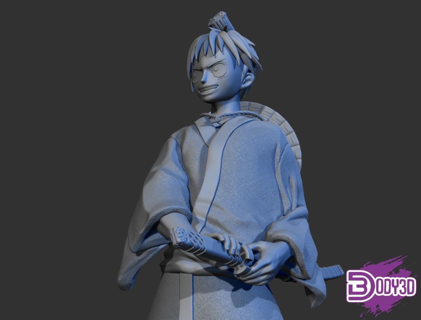Luffy Japan World Fan Art - One Piece 3D print model_3