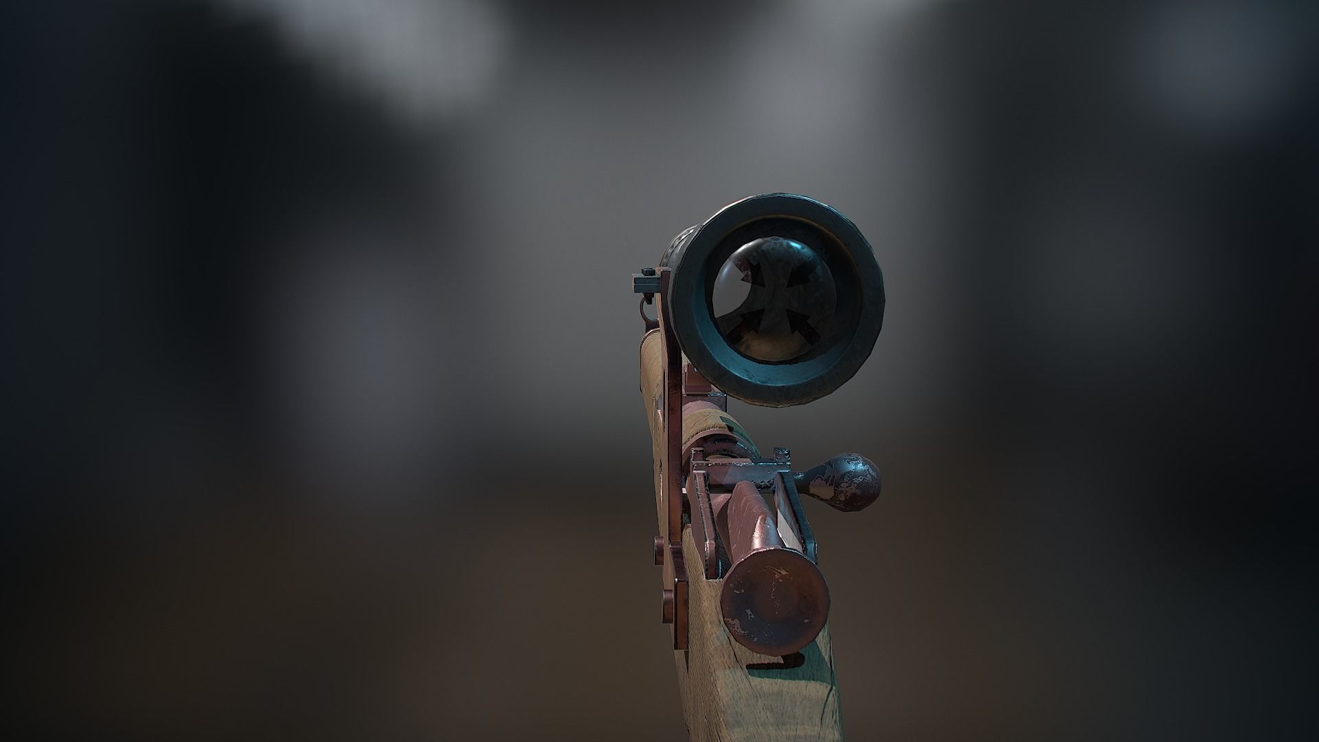 Mosin rifle Low-poly 3D model_3