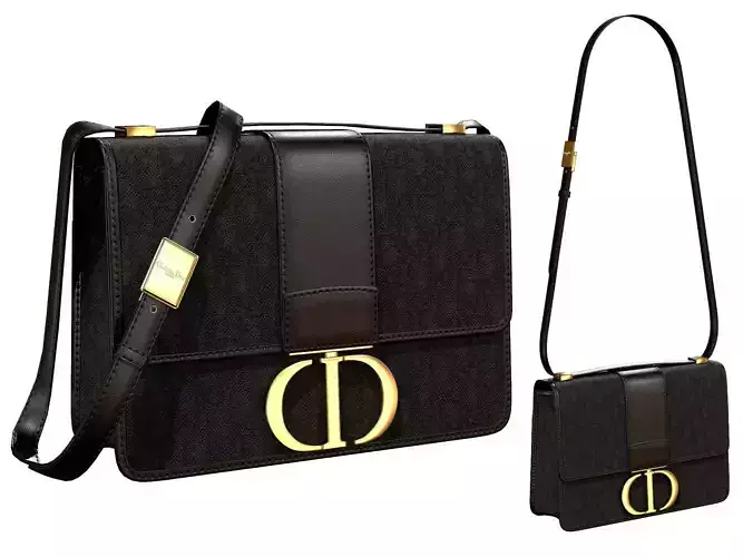 Dior 30 Montaigne Bag Black Oblique Jacquard