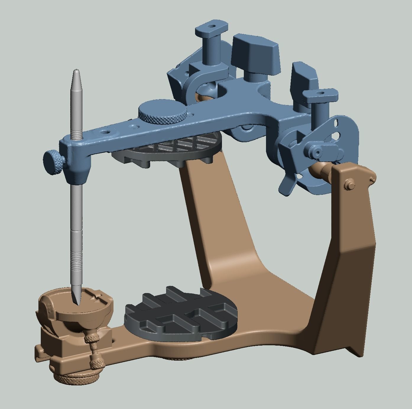 Hanau type dental articulator model 3D print model_1