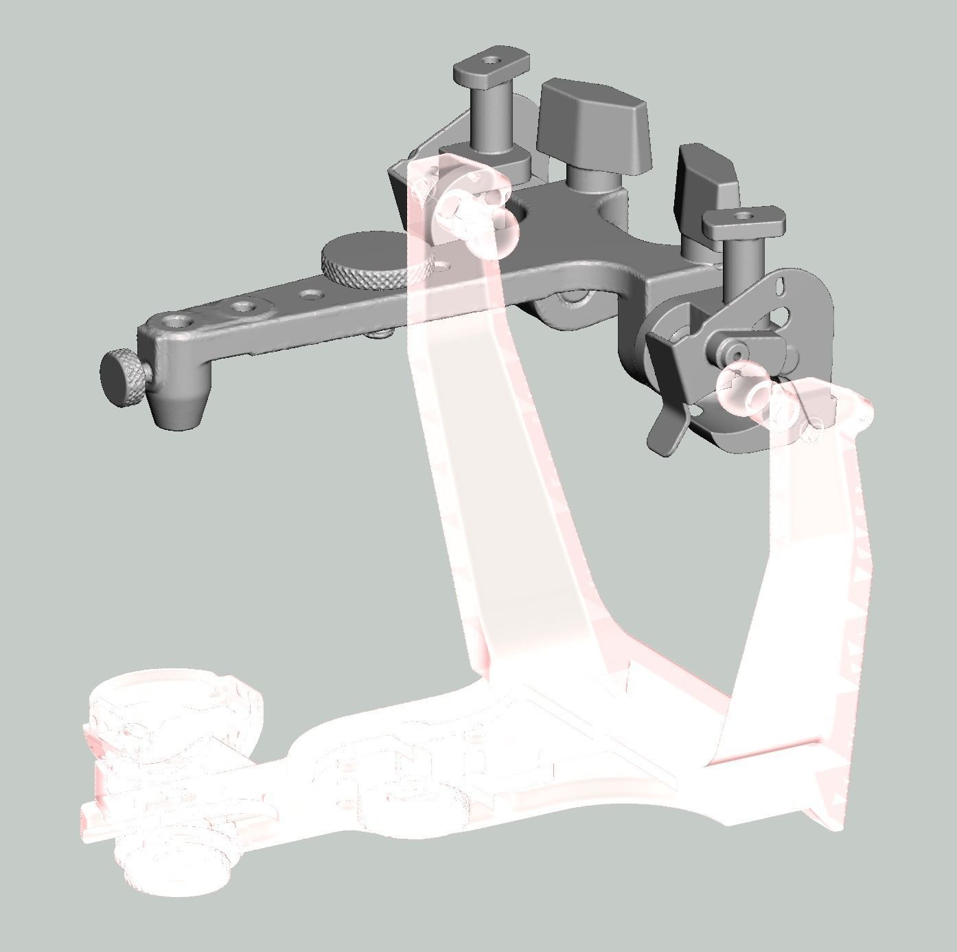 Hanau type dental articulator model 3D print model_2
