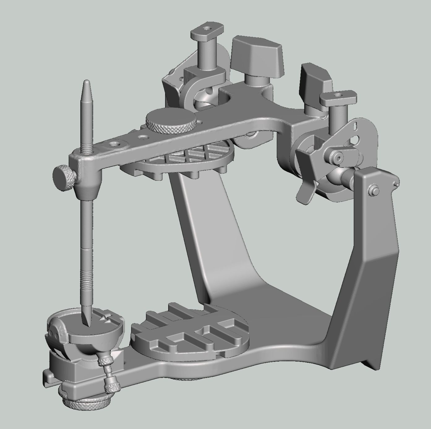 Hanau type dental articulator model 3D print model_5