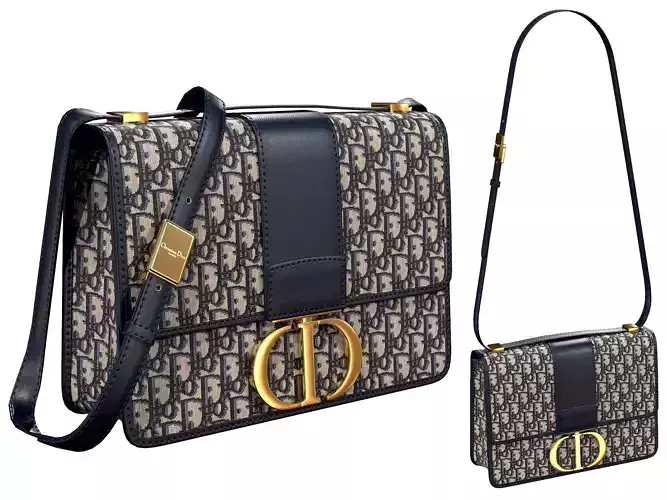 Dior 30 Montaigne Bag Blue Oblique Jacquard