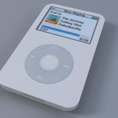 3d model of Apple 80 GB iPod Low-poly 3D model_1