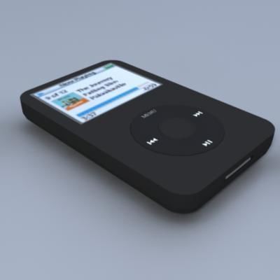 3d model of Apple 80 GB iPod Low-poly 3D model_3