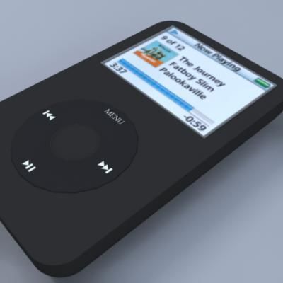 3d model of Apple 80 GB iPod Low-poly 3D model_4