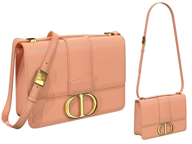 Dior 30 Montaigne Bag Rose Leather 3D model