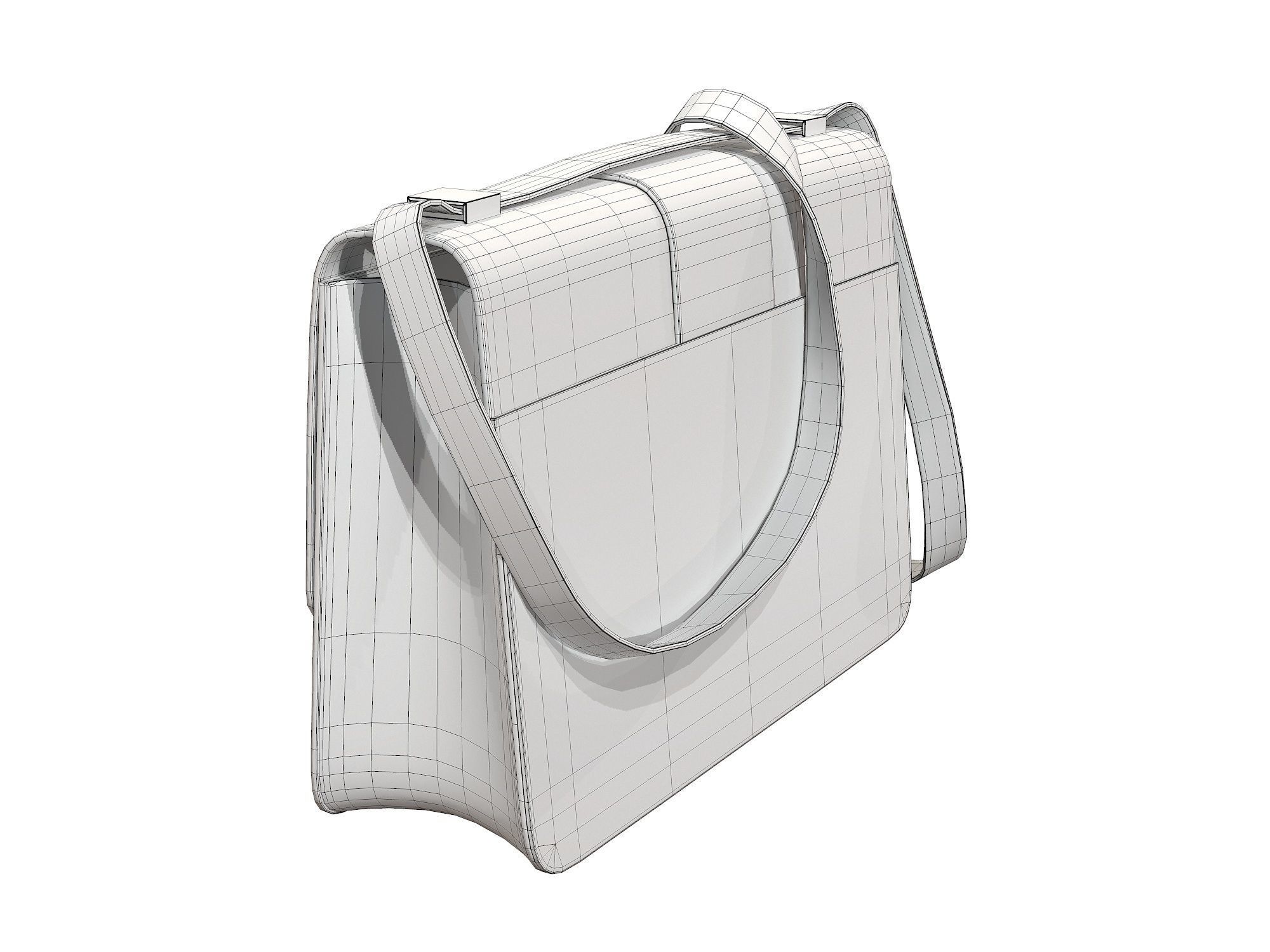 Dior 30 Montaigne Bag White Leather 3D model_18