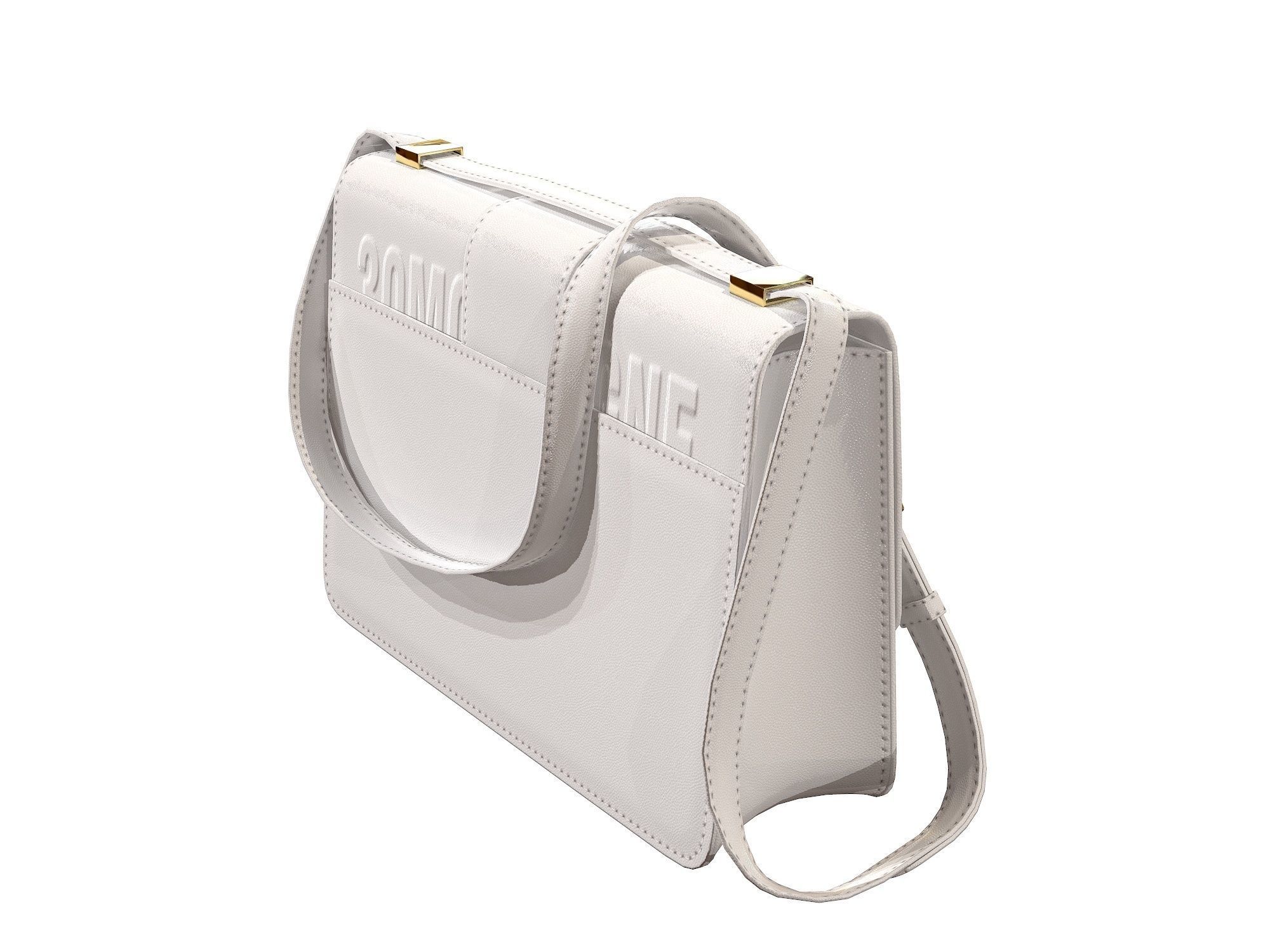 Dior 30 Montaigne Bag White Leather 3D model_5