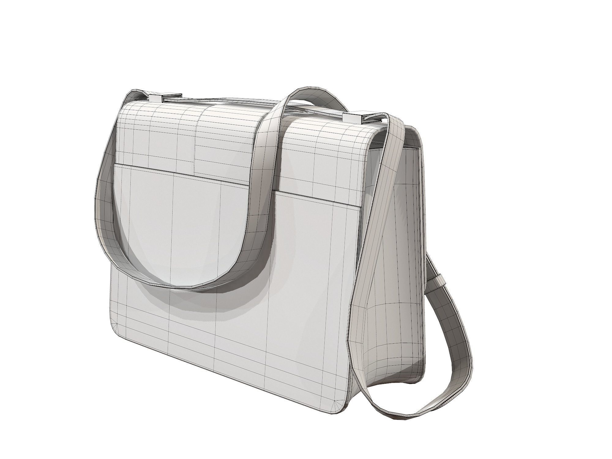 Dior 30 Montaigne Bag White Leather 3D model_17