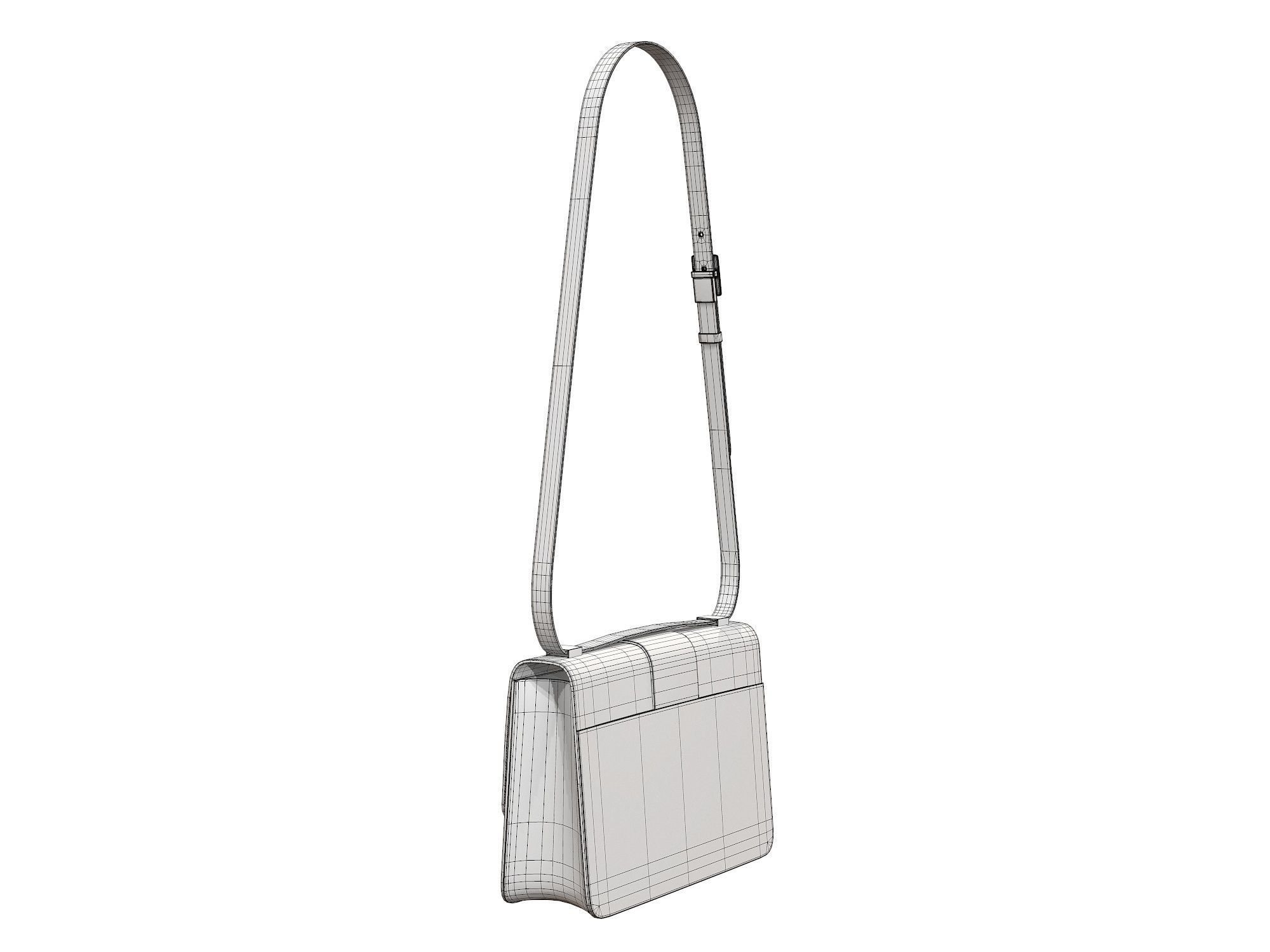 Dior 30 Montaigne Bag White Leather 3D model_14