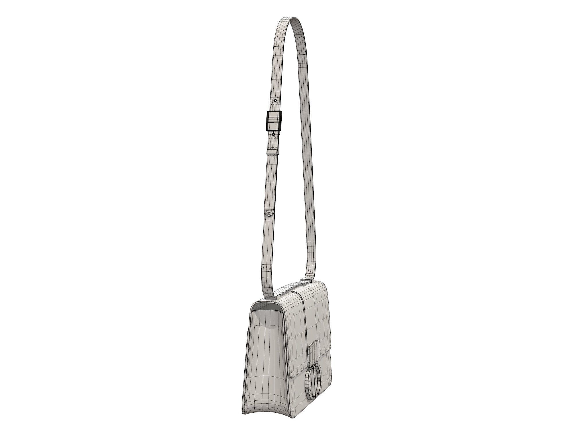 Dior 30 Montaigne Bag White Leather 3D model_12
