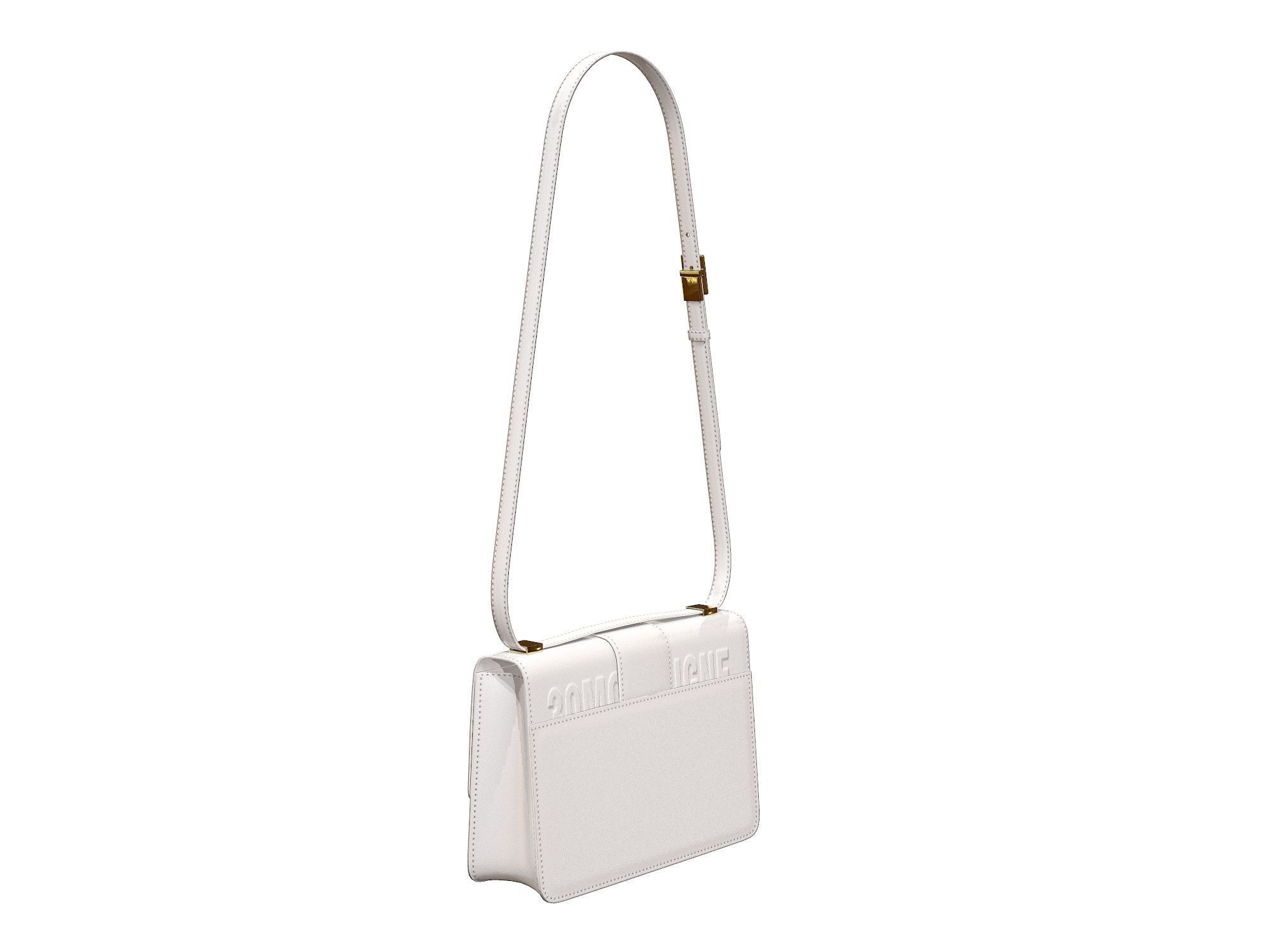 Dior 30 Montaigne Bag White Leather 3D model_8