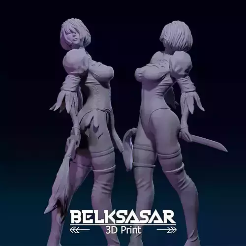 2B Fanart 8 variants 3D print model 3D print model