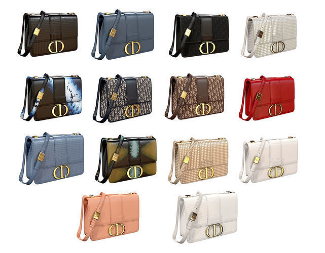 Dior 30 Montaigne Bag 3D Model Collection